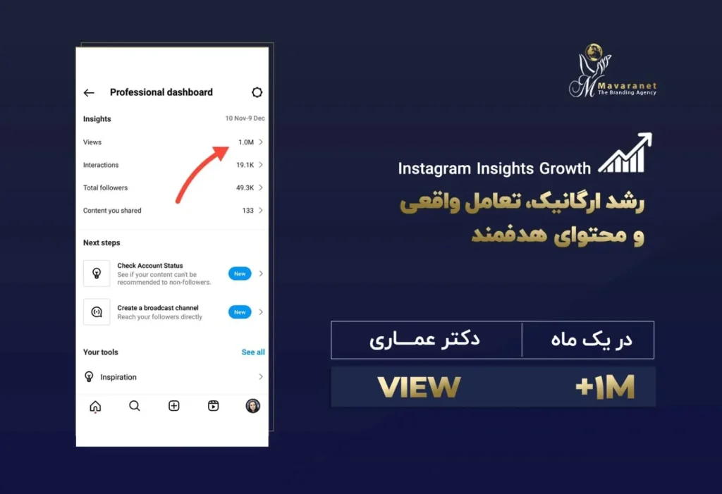 رشد پیج اینستاگرام توسط تیم متخصص ماورانت