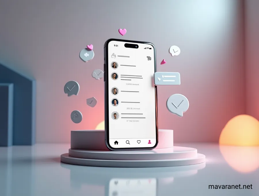 موبایل هوشمند در حال نشان دادن کامنت مارکتینگ اینستاگرام