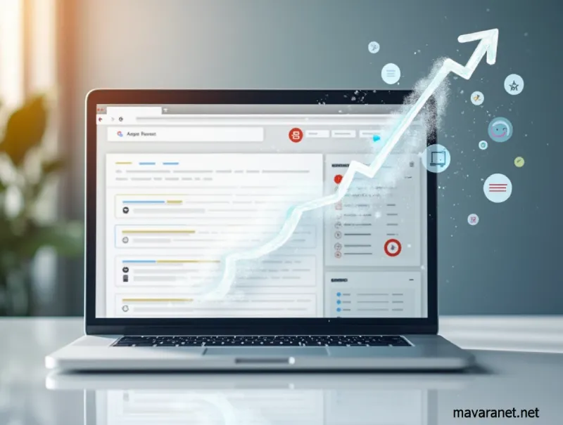 لپ تاپ در حال نمایش تاثیر کامنت مارکتینگ در افزایش سئو سایت